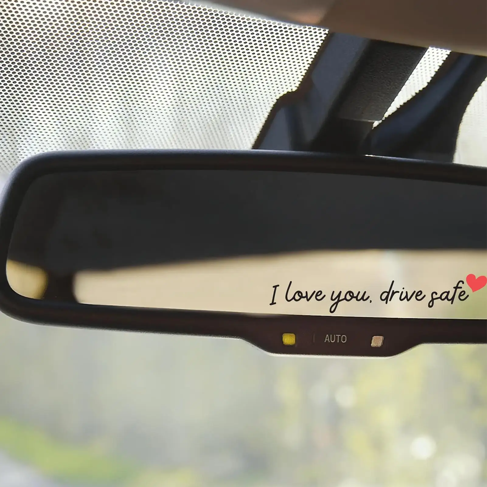 Rear View Mirror Sticker 3 Pieces Waterproof Automotive Rear View Mirror Decoration Car Stickers For Truck Laptop Interior Daily view 2