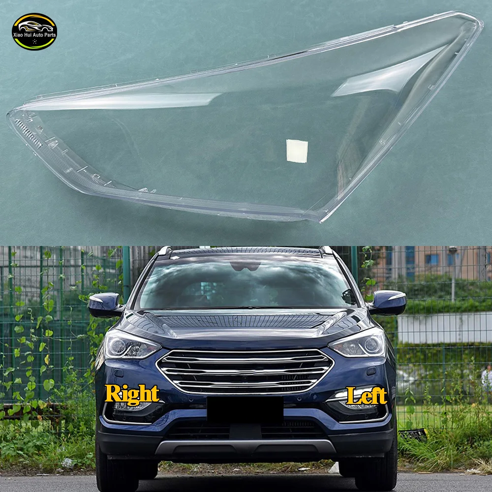 

For Hyundai Santa Fe IX45 2017 2018 Headlamp CoverTransparent Mask Headlight Shell Lens Plexiglass Replace Original Lampshade