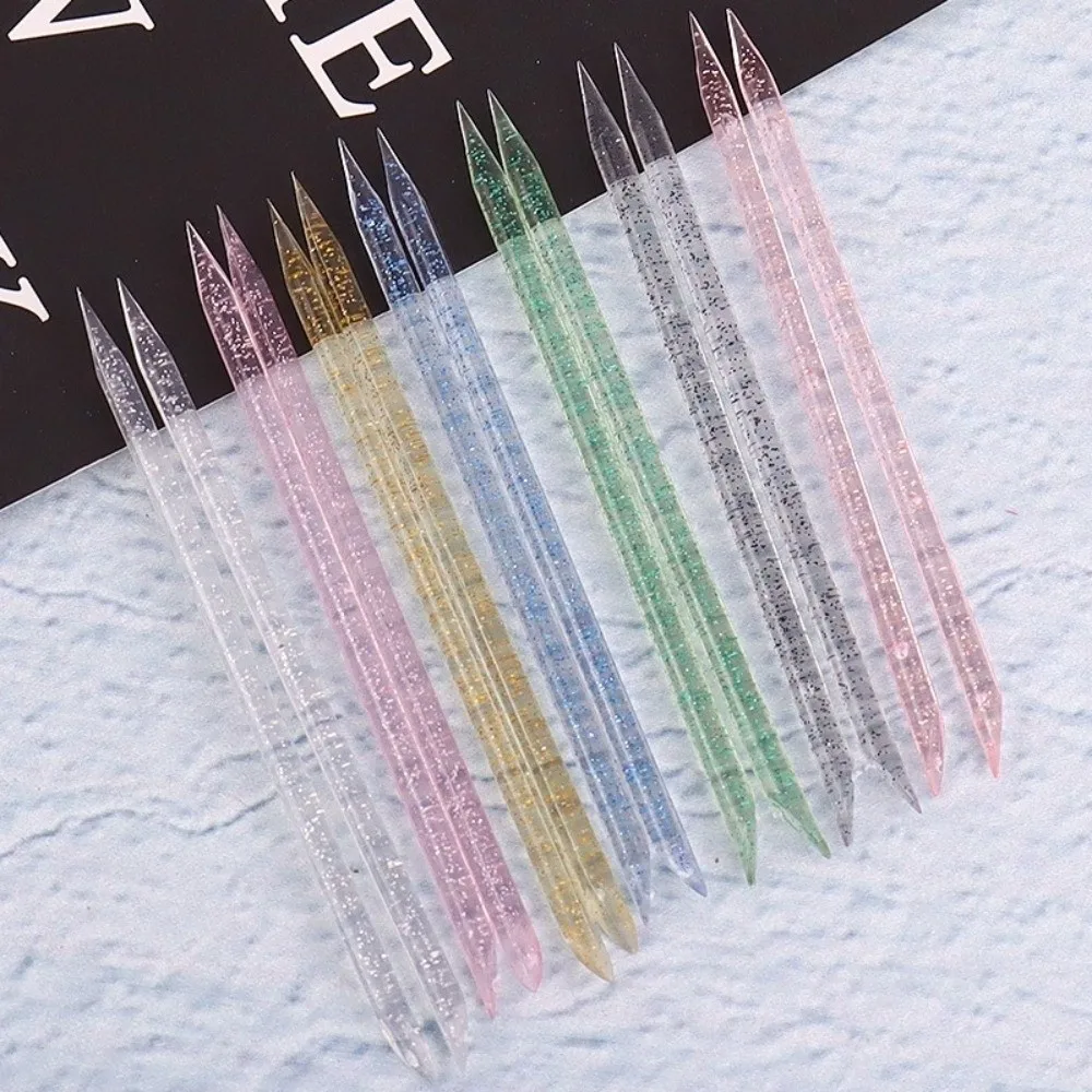 50/100 Stücke Wiederverwendbare Kristall Stick Kristall Material Professionelle Design Nagelhautentferner Werkzeug Nagelhautschieber Multifunktional