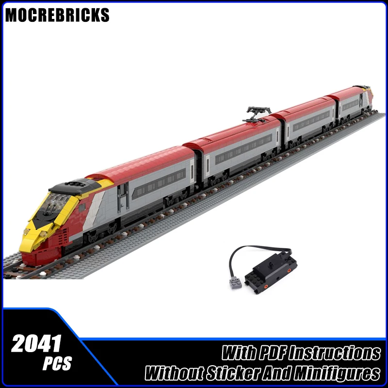 Railway Passenger Freight Locomotive Sets UK High Speed Train MOC Building Blocks Technology Assembly Model Kids DIY Bricks Toys