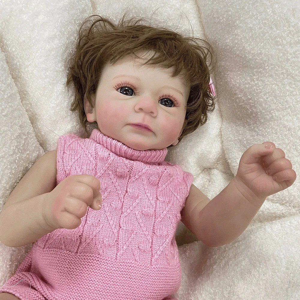 55cm Realistic Reborn Baby Doll Toy Educational Companion Gift for Kids 20 inch