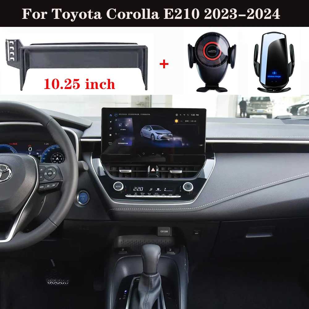 

Car Phone Holder For Toyota Corolla E210 2023-2024 10.25- inch Screen Panel Fixed Base Wireless Charging Phone Holder Car Mount