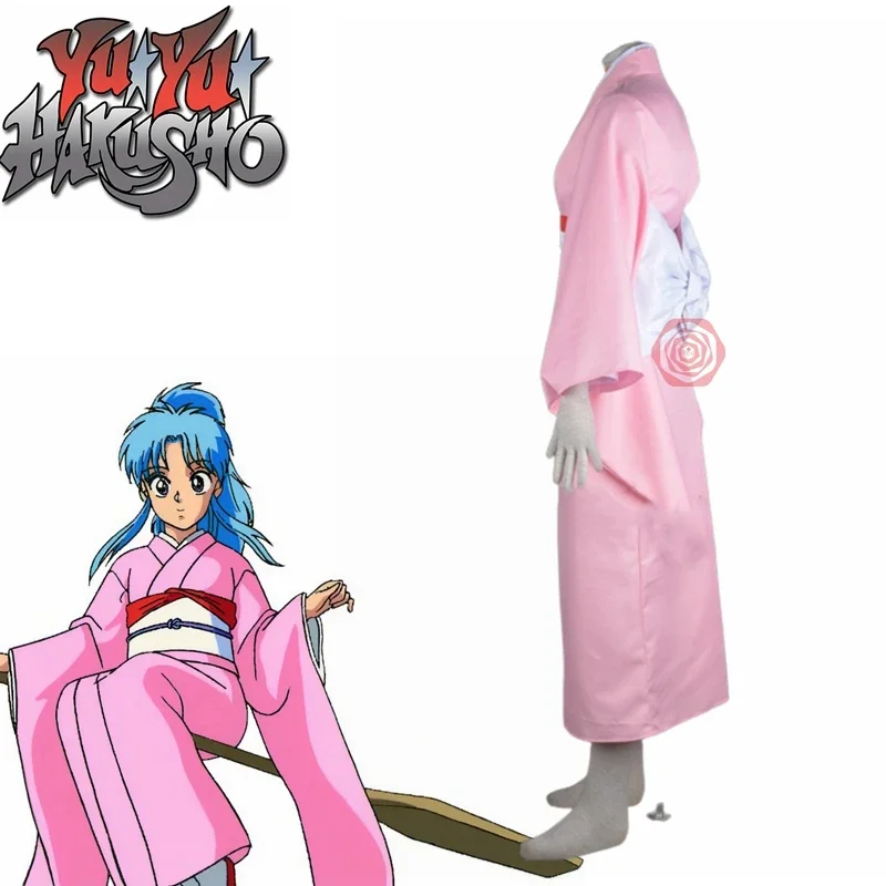 Anime Botan cosplay Yuyu hakutee kimono bowknot custom made