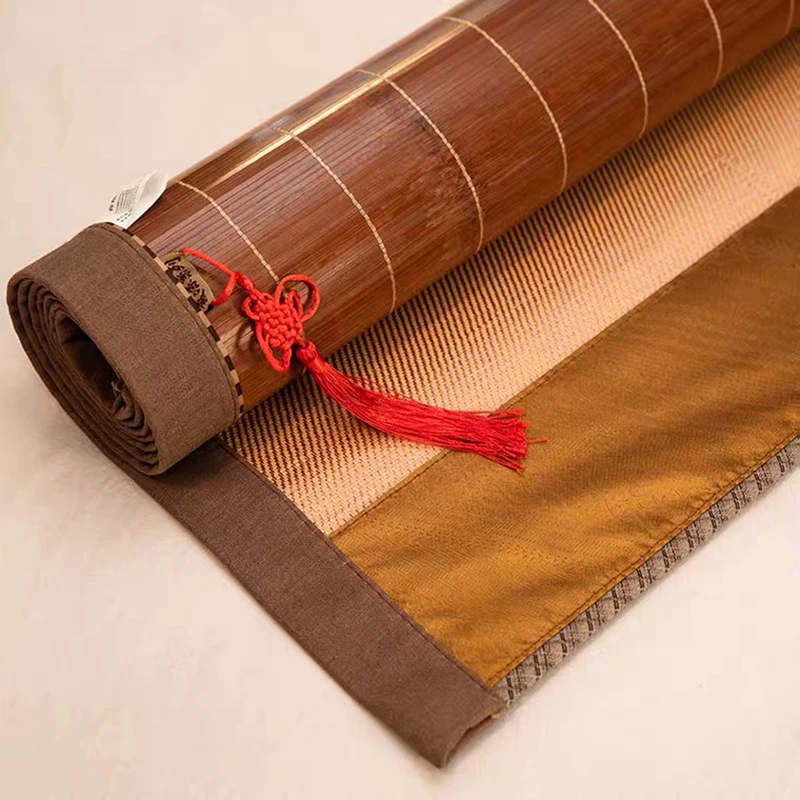 Summer mat 1.8m bed, bamboo mat, straw mat, summer ice silk mat, double-sided folding mattress single and double 1.5 meters 1.2m