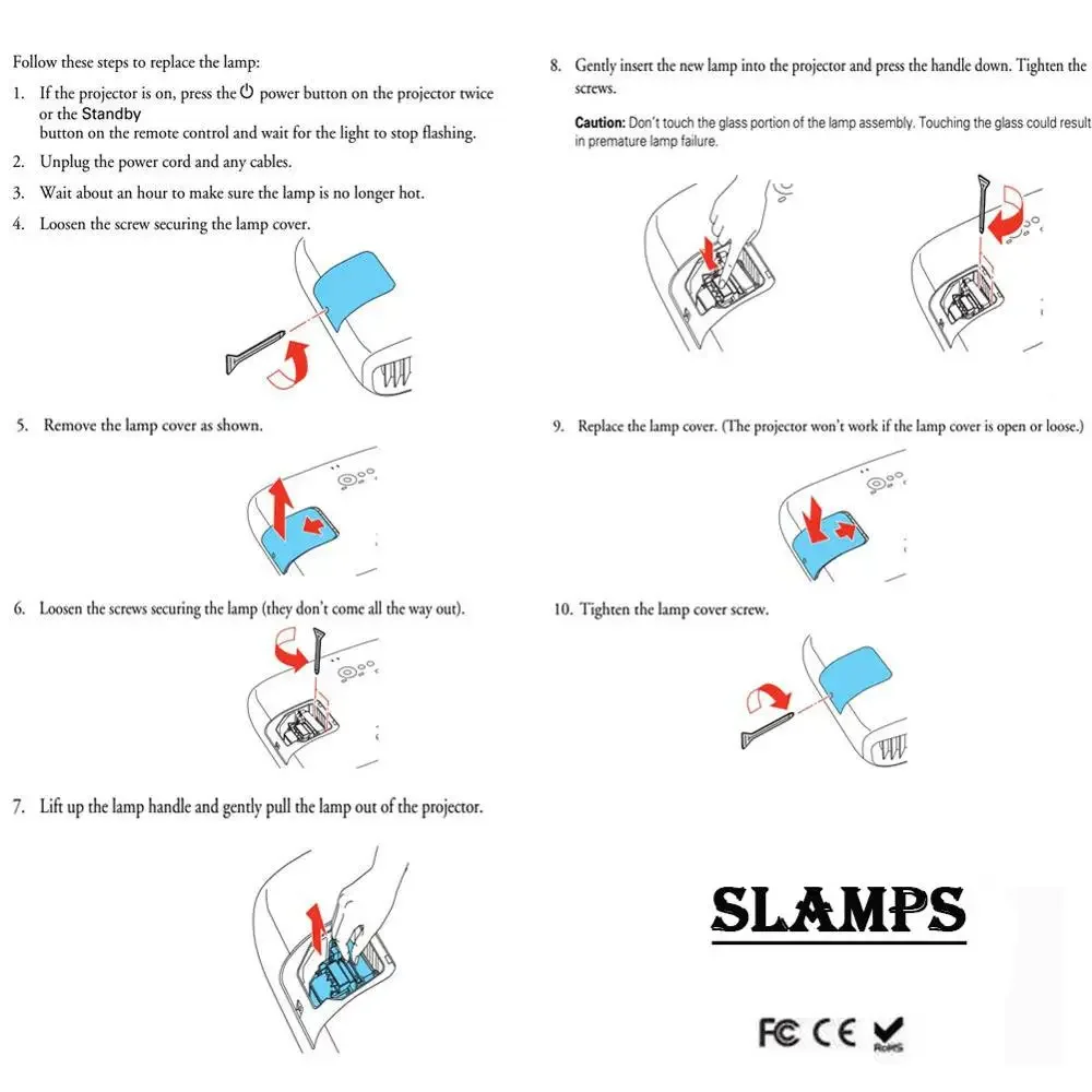 مصباح بروجتر مع غلاف لإبسون ، V13H010L49 ، ELPLP49 ، TW2900 ، TW3000 ، TW3200 ، TW3500 ، TW3600 ، TW3800 ، TW4000 ، جودة عالية