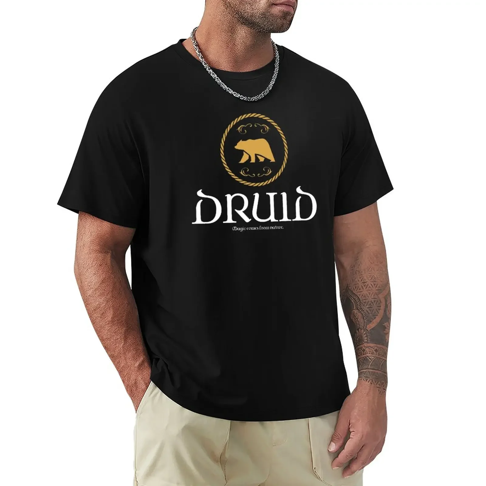 Druid Druids Magic Tabletop RPG Addict T-Shirt Aesthetic clothing plain t shirts for men