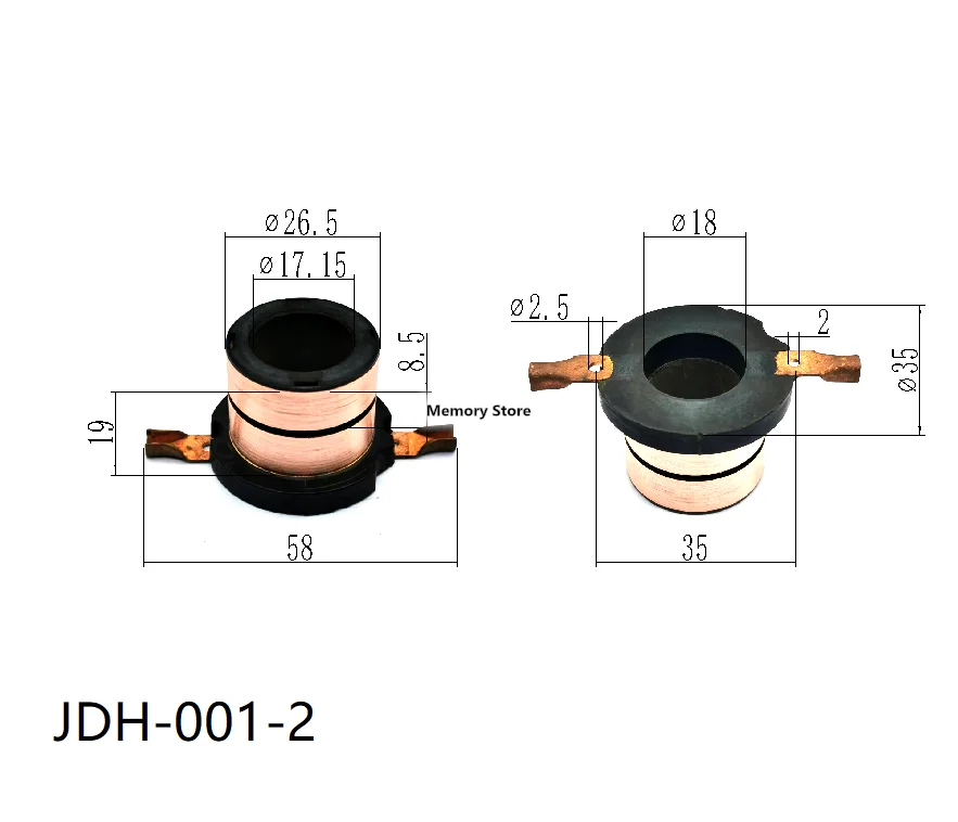 

10PCS 26.5x17.15x8.5(25)mm Gasoline Generator Collector Ring Copper Slip Ring Conductive Ring