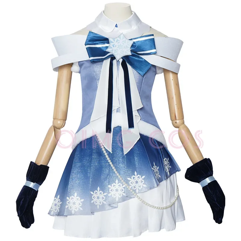Снег Мику 2200, униформа горничной для косплея, костюмы аниме, ролевые игры, праздничные вечерние игры, костюмы на Хэллоуин для женщин