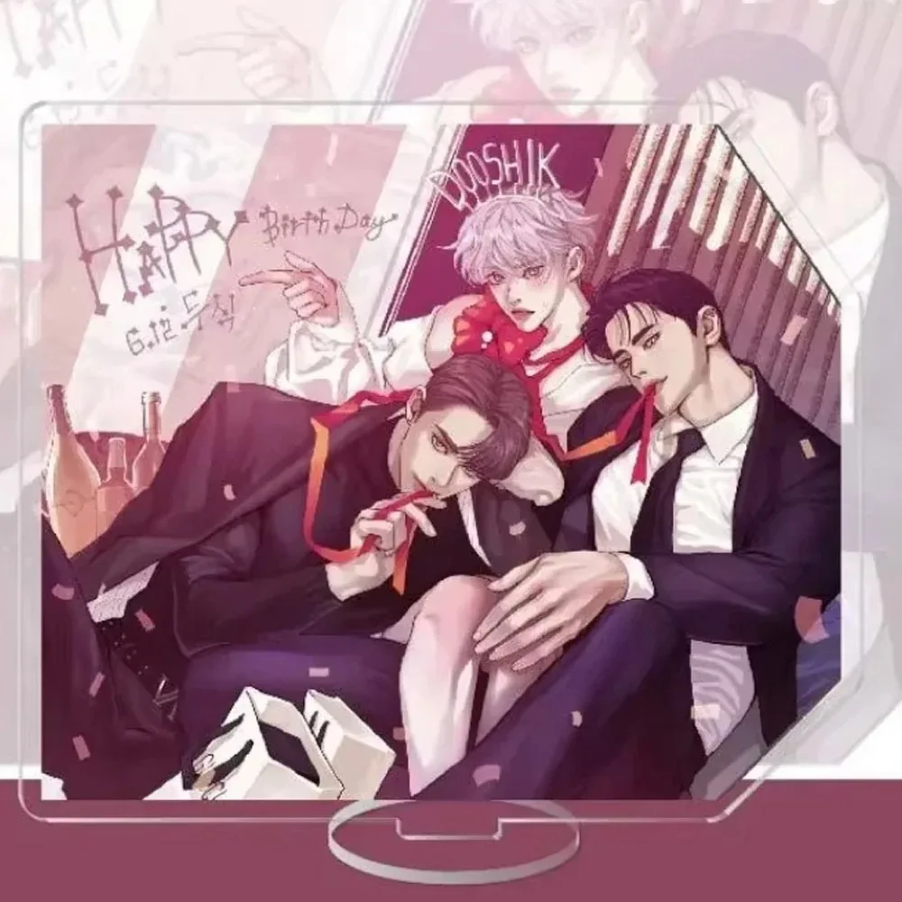 Anime Pearl Boy Acrylic Stand Manga Cute Couples Acrylic Standing Sign Wedding Desktop Display Props Model Ornament Collection