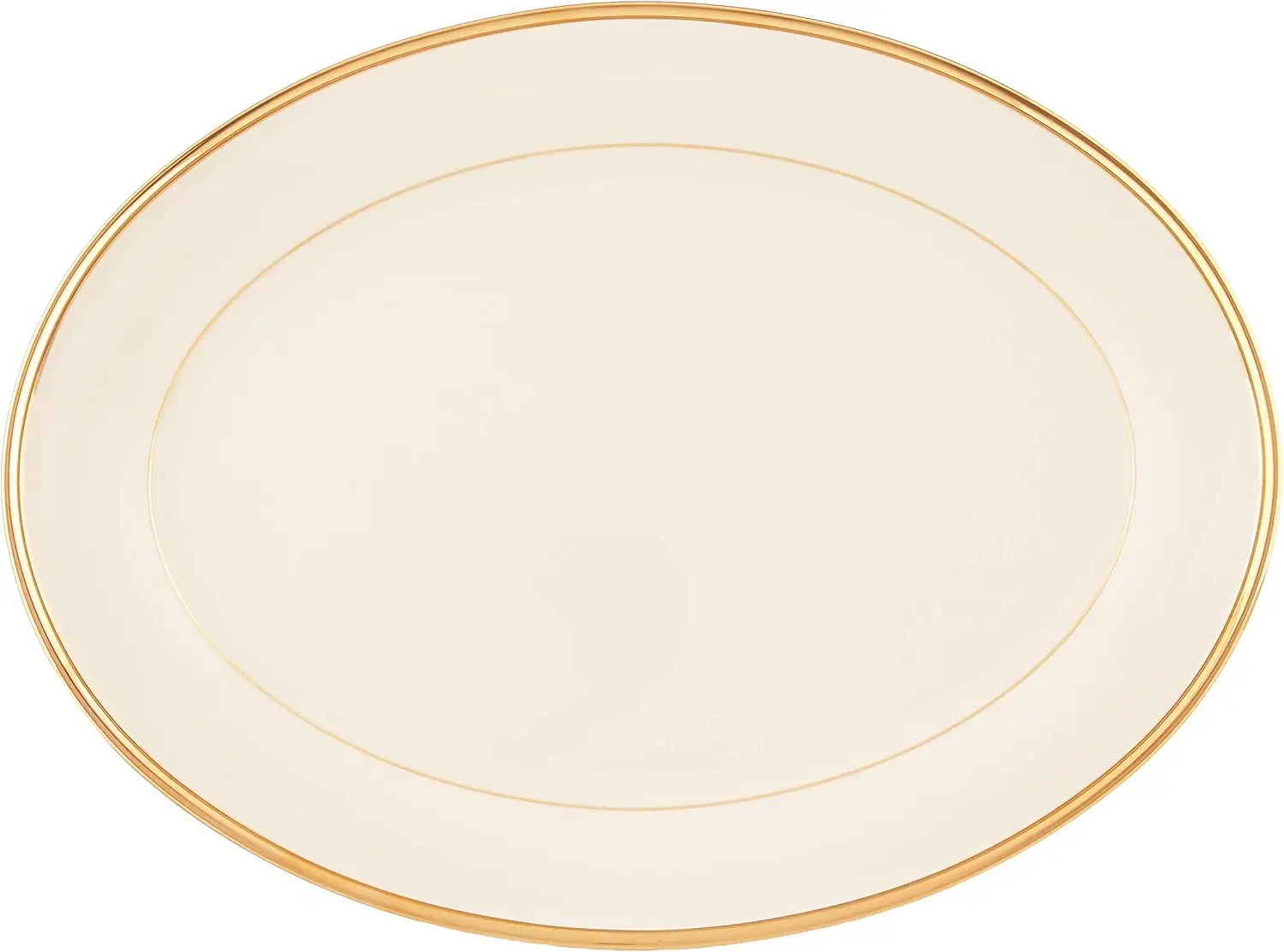 طبق بيضاوي أبدي، 16 بوصة، عاجي