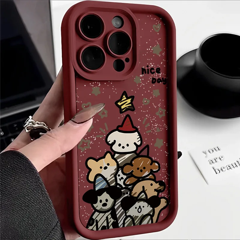 Christmas xingx graphic phone case for iPhone 16 15 14 13 12 11 x XR Xs SE2 SE 8 7 plus pro Max mini silicone back cover