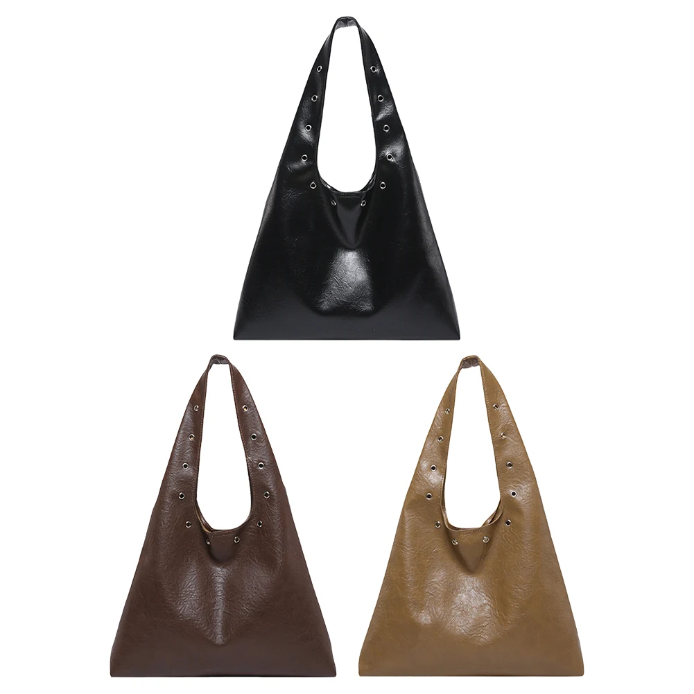 

Slouchy Hobo Bag for Women Magnetic Closure Shoulder Purse PU Leather Large Capacity Underarm Bag for Work Travel