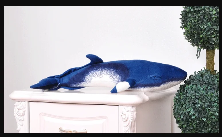 

lovely blue whale plush toy soft doll birthday gift about 55cm s0116