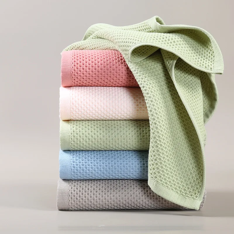 

Waffle Face Bath Towel Set, Organic Cotton, for Men Women, High Quality, 33*74 70*140 cm
