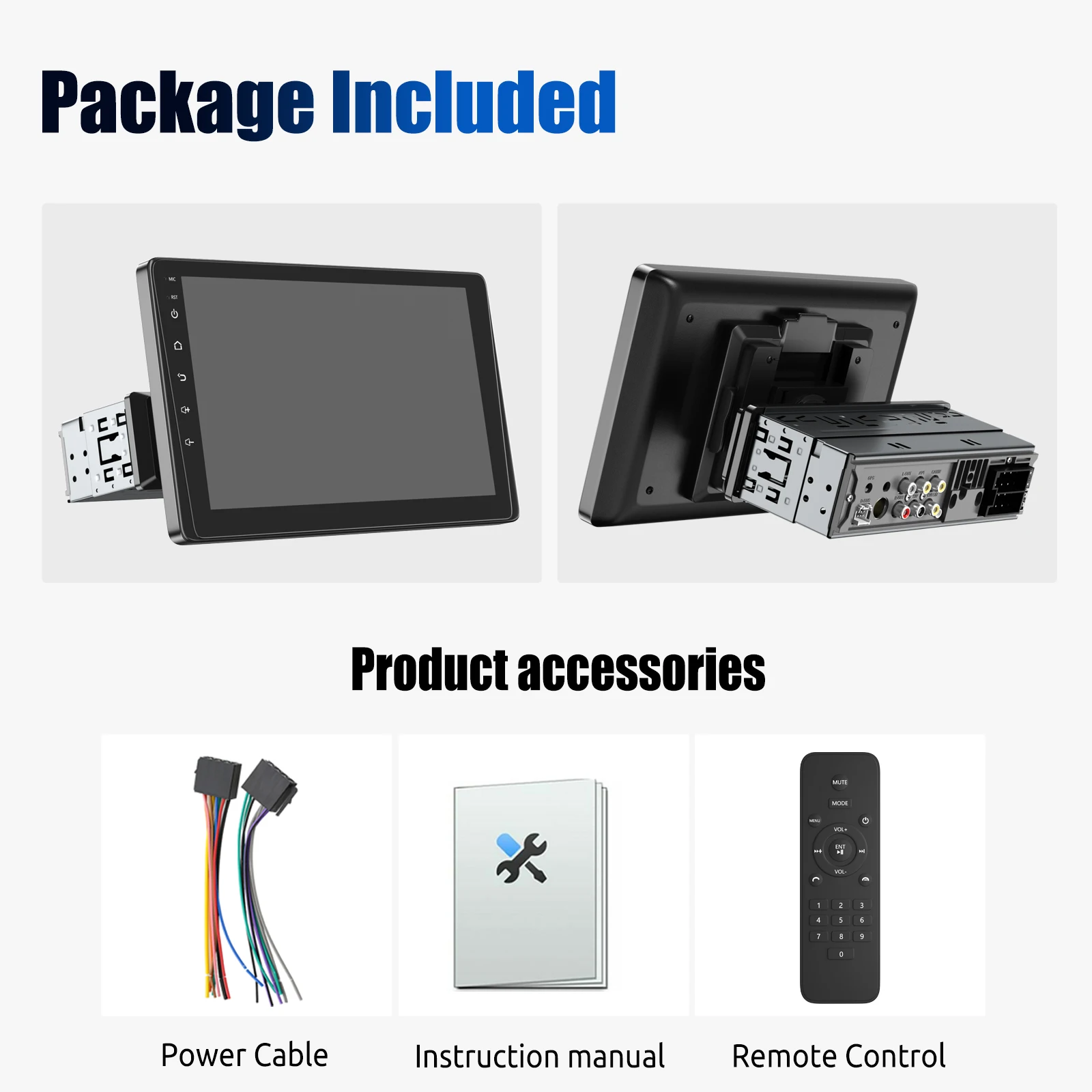 ESSGOO 9 "Single 1Din Autoradio Touch Screen Wireless Apple CarPlay e Android Auto Lettore MP5 Unità Principale Bluetooth FM SWC