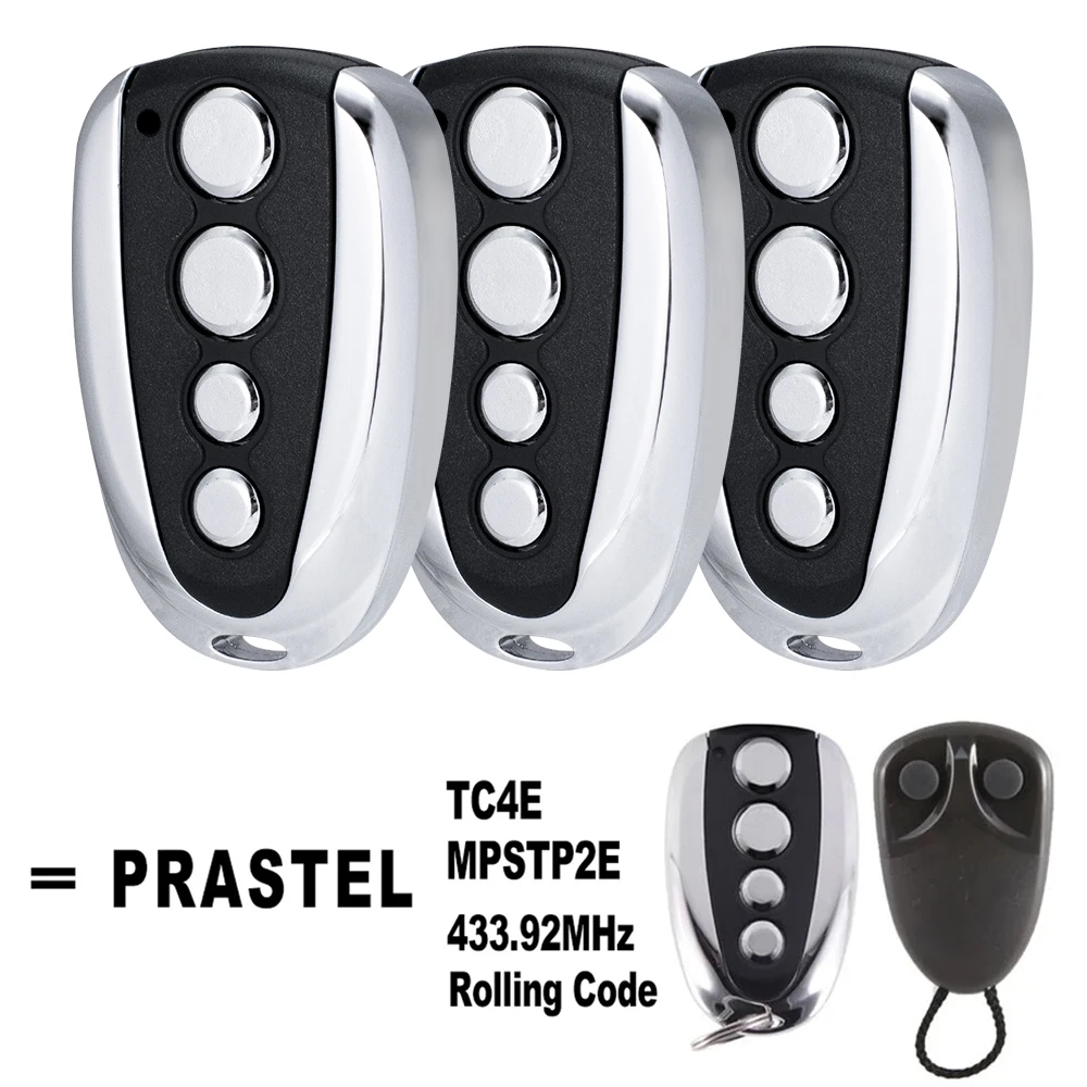 

1-3pcs PRASTEL TC4E MPSTP2E Garage Door Remote Control 433.92MHz 433 Rolling Code Handheld Transmitter Opener