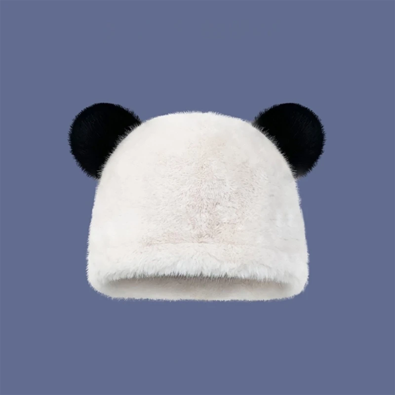 Cartoon Plush Hat Bear Ear Beanie Hat Sweet Girl Winter Casual Cap Headwear