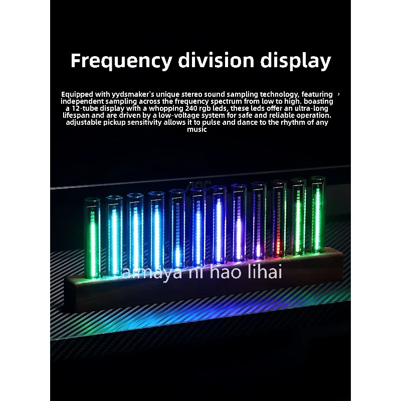 Retro quasi-glow tube tube music spectrum meter LED level pickup rhythm light Car desktop ornament
