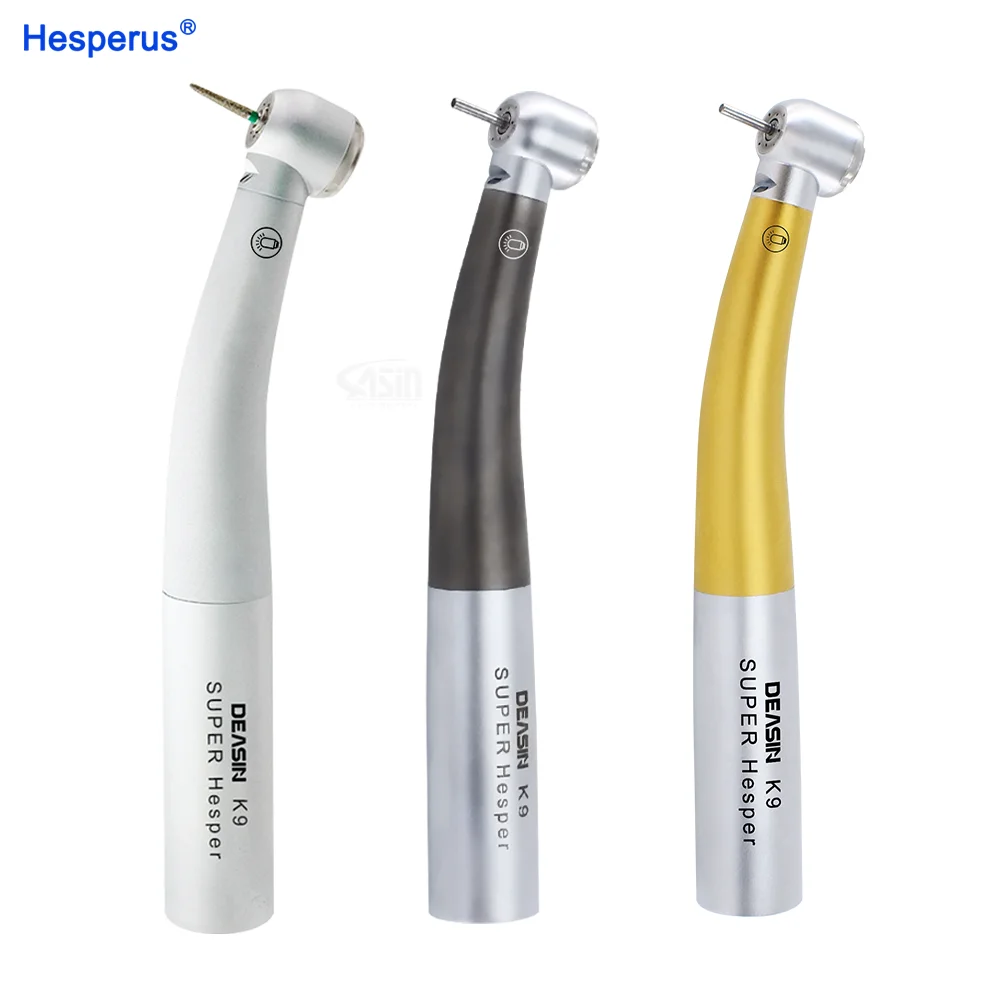 SUPER HESPER Den tal Handpiece Optical Fiber Torque Head Air Turbine Ceramic Bearing for KV 2/4/6 Hole Connector Dentist Tool