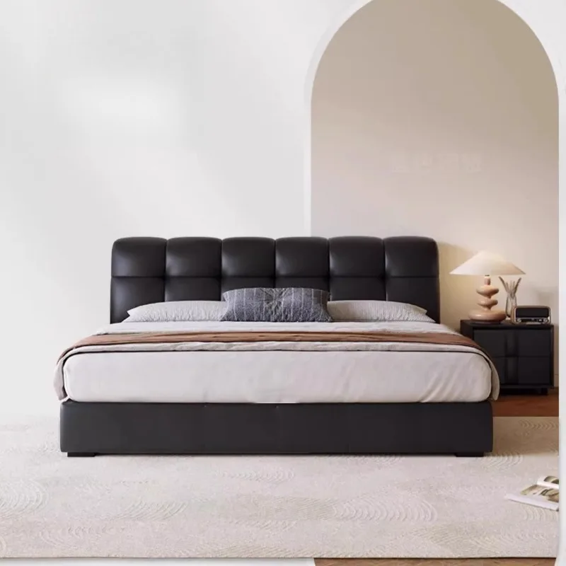 

Queen Size Minimalist Bed Double Aesthetic Multifunctional King Bed Lounge Storage Cama De Lujo Para Dormitorio Furniture