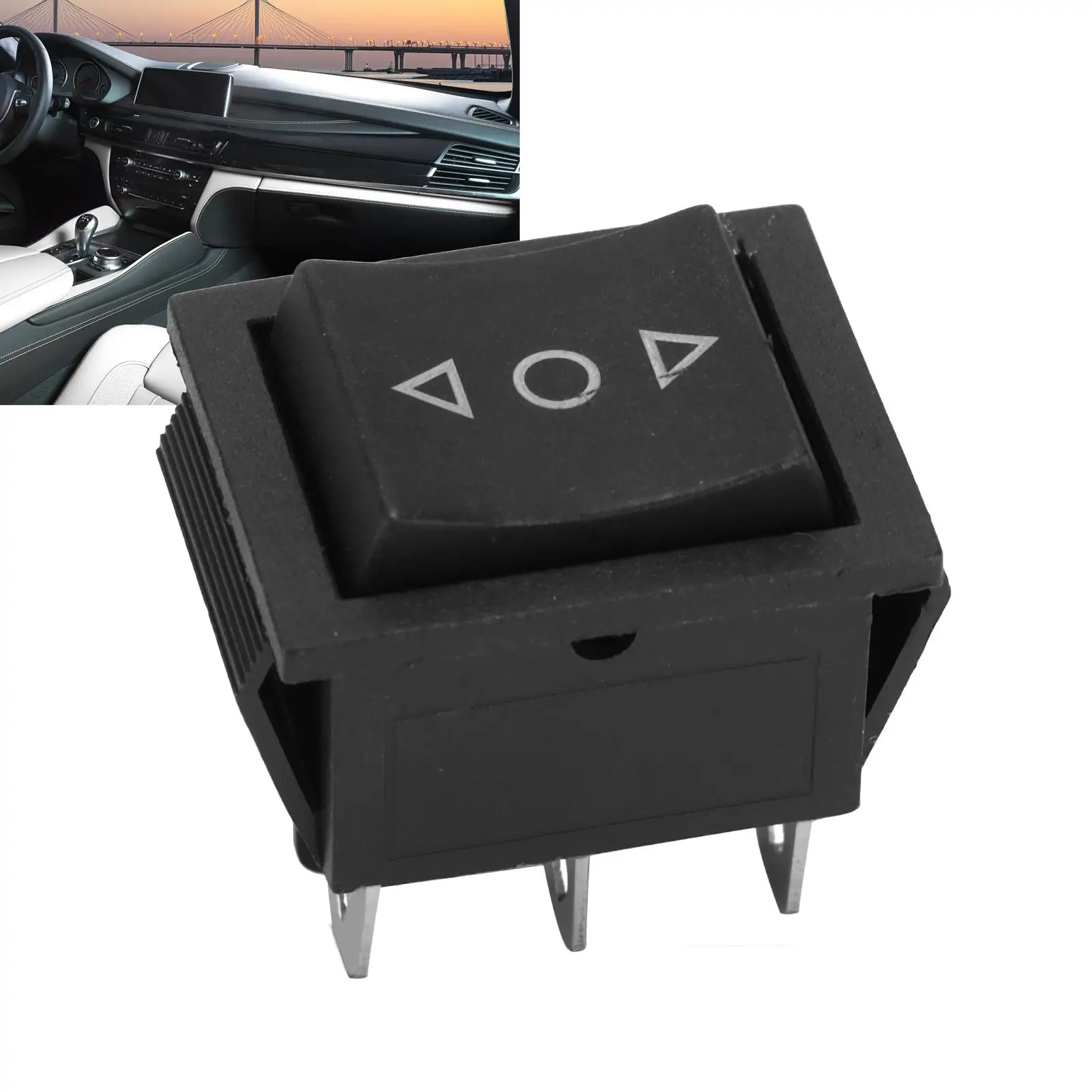 Car Rocker Switch Universal Momentary Rocker Switch Plastic Convenient 3 Position Precise for cars Motorcycles for boats