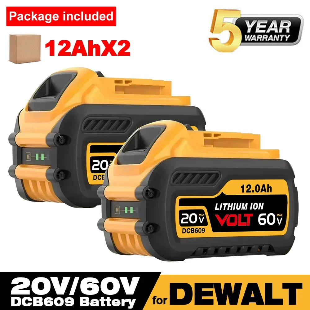 Original 18.0Ah Battery DCB200 MAX For Flexvolt For Dewalt DCB606 DCB205 DCB206 DCB209 DCB182 Power Tool Battery 20V/60V Battery