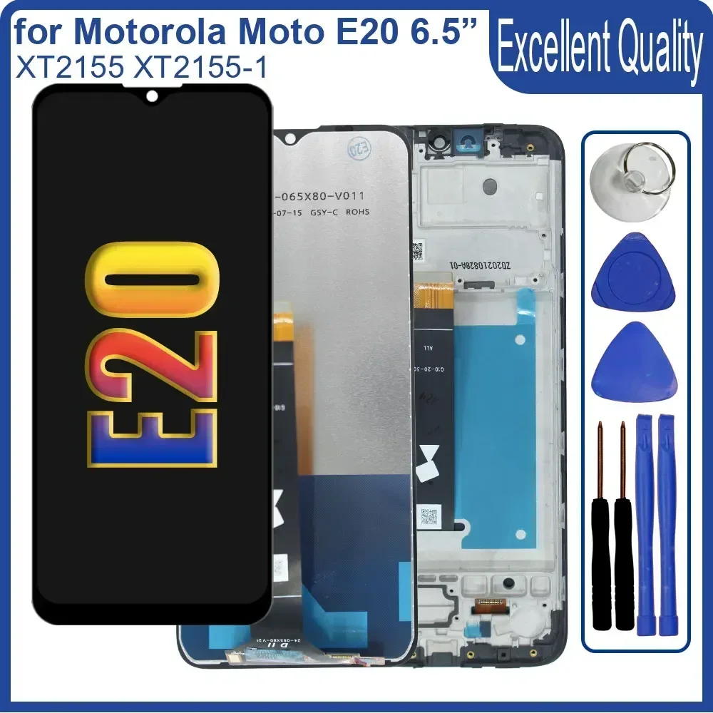 

6.5'' LCD for Motorola Moto E20 XT2155 LCD Display Touch Screen Digitizer for Motorola Moto E20 XT2155 XT2155-1 LCD With Frame