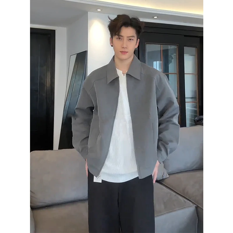 

ay oulder Pad ort Jaet Men's Spring Autumn Sle Adstrative Collar Baseball orm Cleanfit Adstrative Jaet