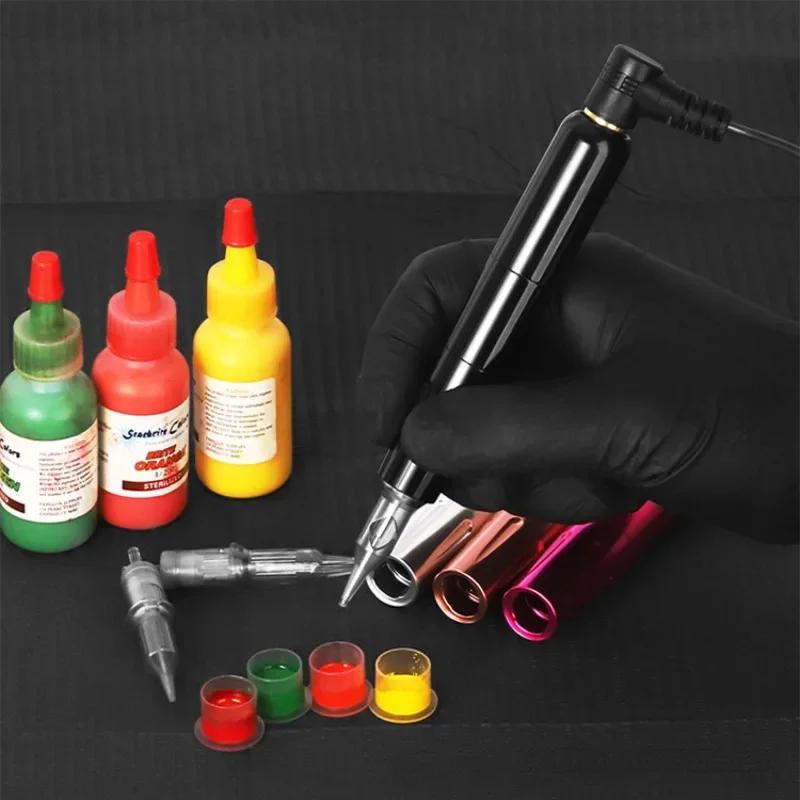 Portable Tattoo Pen Professional Integrated Motor Cutting Lines Fogging Tattoo Embroidery Slender Tattoo Pen RCA Interface