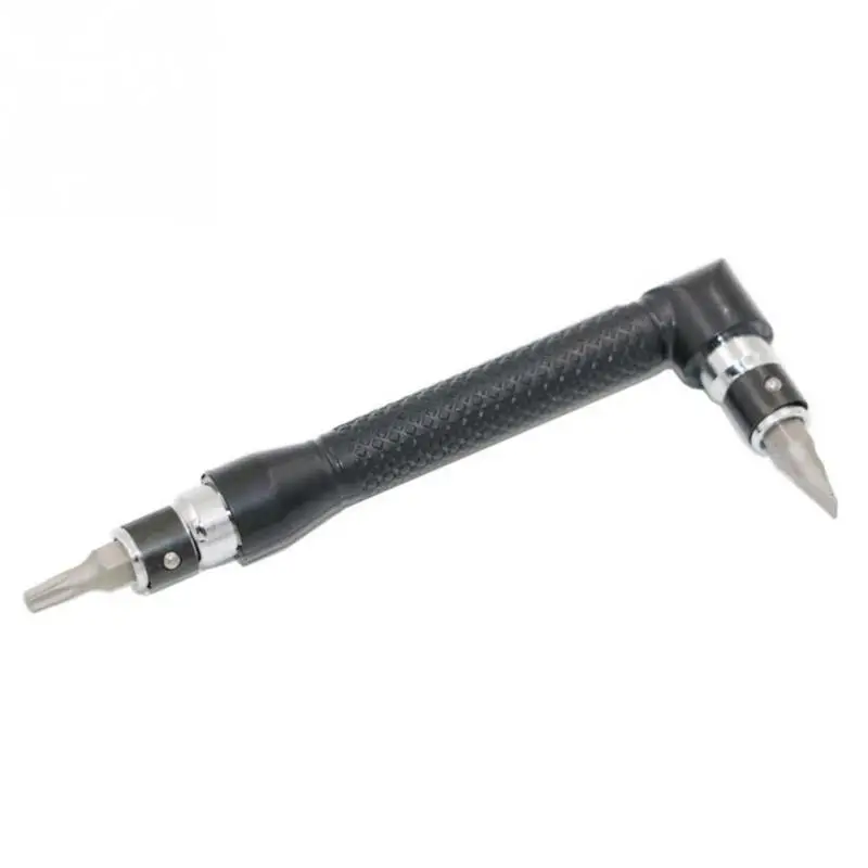 L type 1/4 hexagon screwdriver bit 90 degree double end handle black 6.35 wrench tool