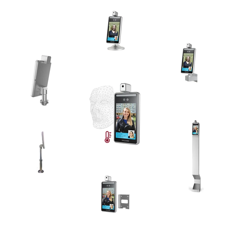 Sistema de Control de Acceso biométrico sin contacto, reconocimiento facial Linux, detección automática de temperatura, cámara detectora de escáner humano