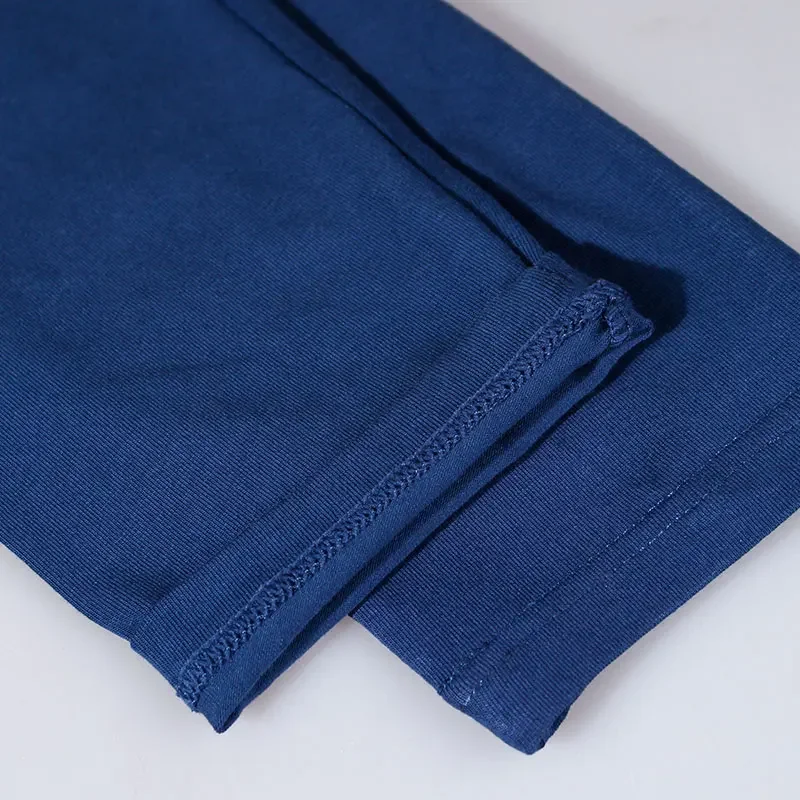 Top de pijama ligero para hombre: algodón puro, manga larga holgada, ropa de descanso informal para otoño/invierno