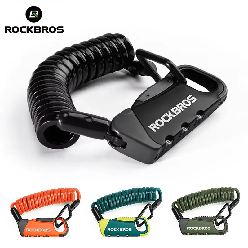 

ROCKBROS велосипедные комбинированные тросовые замки MTB дорожный электрический мотоцикл велосипед портативные противоугонные шлемы замки для рюкзака для багажа
