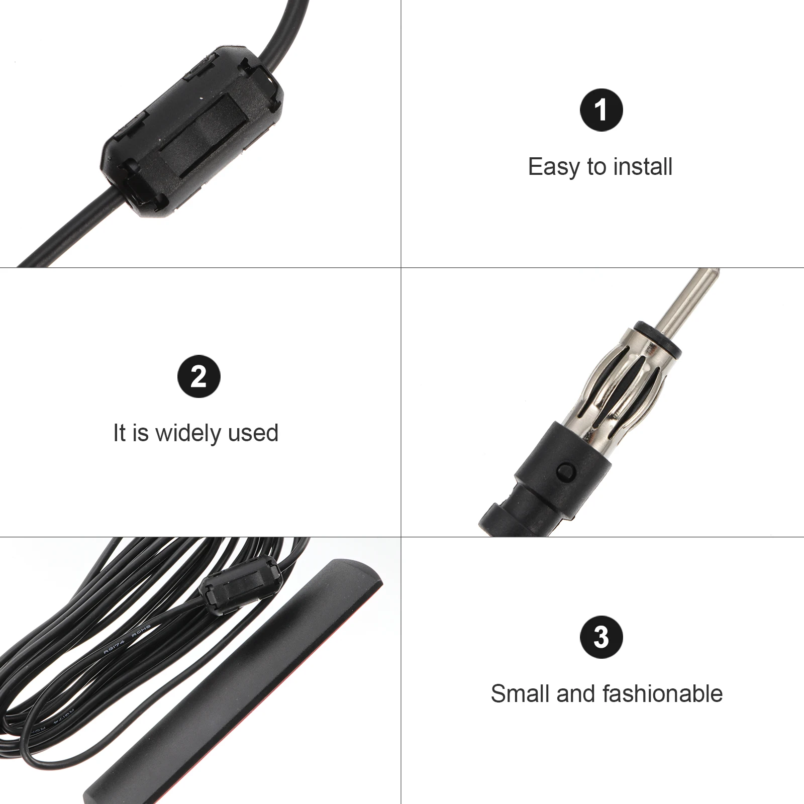 

Universal Car Fm Antenna Stereo Install Long Range Patch Aerial For Truck Boat Camper Vehicle