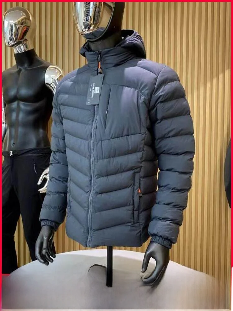 

Outdoor Men's Thickened Cotton Jacket Hooded Sports Coat Warm Casual Autumn Winter Polyester Fiber Zipper Pocket Regular Fit