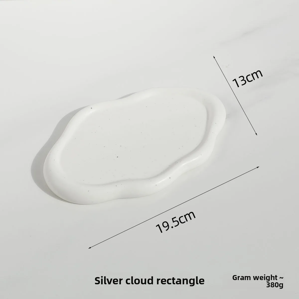 Simple Ceramic Dinner Plate Decorative Plate, Creative Cloud Tray, Kitchen Living Room Home Jewelry Storage Plate, Cloud Plate