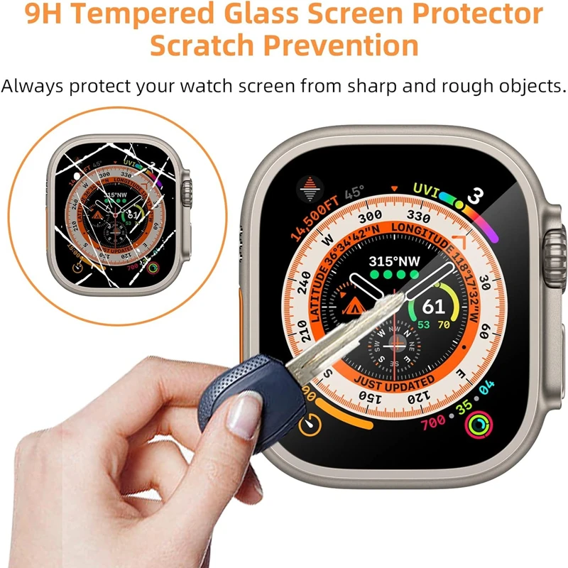 Tempered Glass For Apple Watch - Watch Case Bumper review and price