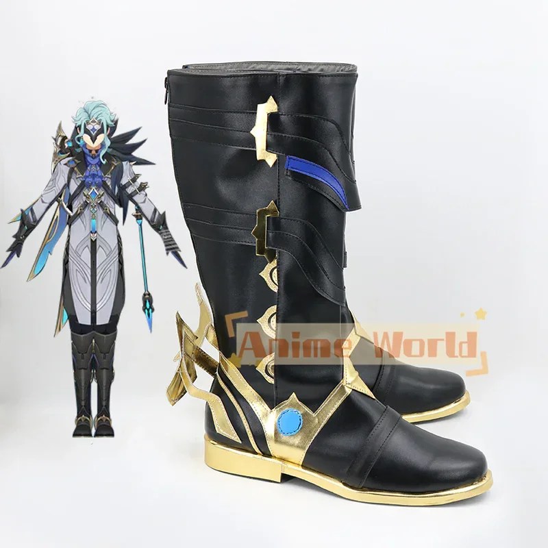 أحذية Genshin Impact Eleven Fatui Harbingers The Doctor Il Dottore أحذية كوسبلاي أحذية كرنفال الهالوين مصنوعة حسب الطلب