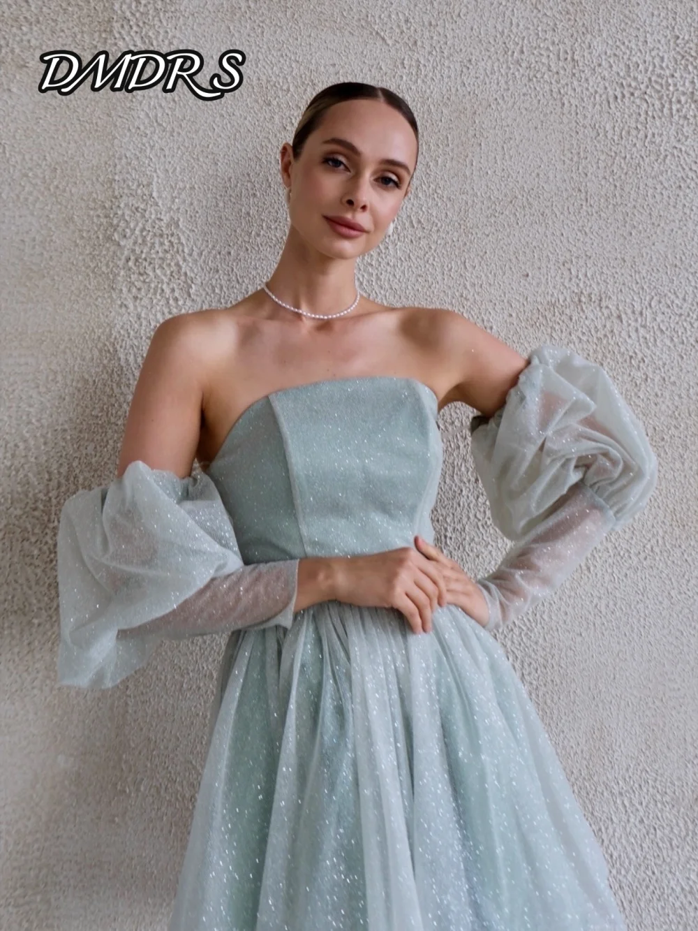 Romantische strapless avondjurk Stijlvolle feestjurk met korte mouwen Klassieke A-lijn Knielange feestjurken Op maat gemaakt فساتnement