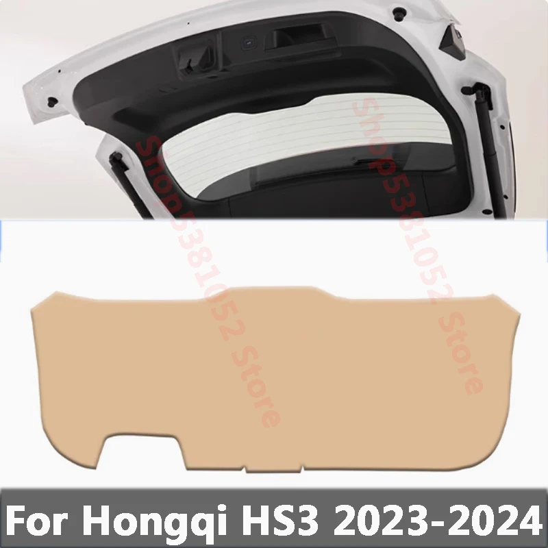 

For Hongqi HS3 2023 2024 Car Rear Trunk PU Leather Protective Anti-dirty Pad Tailgate Protection Pad Accessories