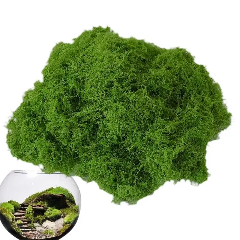 Artificial Moss for Potted Plant Artificial Garden Grass DIY 100g Decorative Moss Breathable Colorfast Fake Moss Artificial Moss