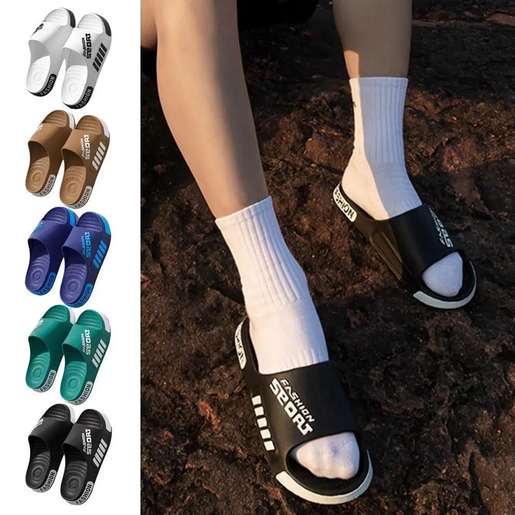 Unisex EVA Slippers 36-45 Flat Sole Home Slippers Fashion Open Toe Sandals for Home Beach Shower Indoor Outdoor Shoes