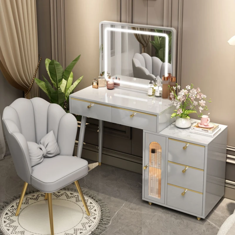 Dresser Bedroom Modern Simple Small Apartment Multi-Functional Chest of Drawers Integrated Makeup Table Storage Cabinet