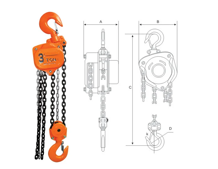 Chain Block Hoist VT Chain Block 3 Ton Vital Manual Chain Block