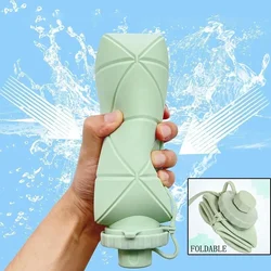 Collapsible Silicone Water Bottle, Sports Water Bottle, Drop-proof , Outdoor Travel, Portable Water Mug, Running, Cycling, Campi