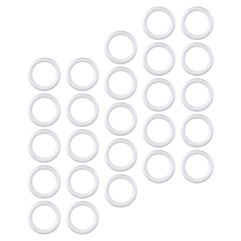 

30 Pcs Cylinder Ring Christmas Ornaments for Kids White Foam Sculpting Wreath DIY Child