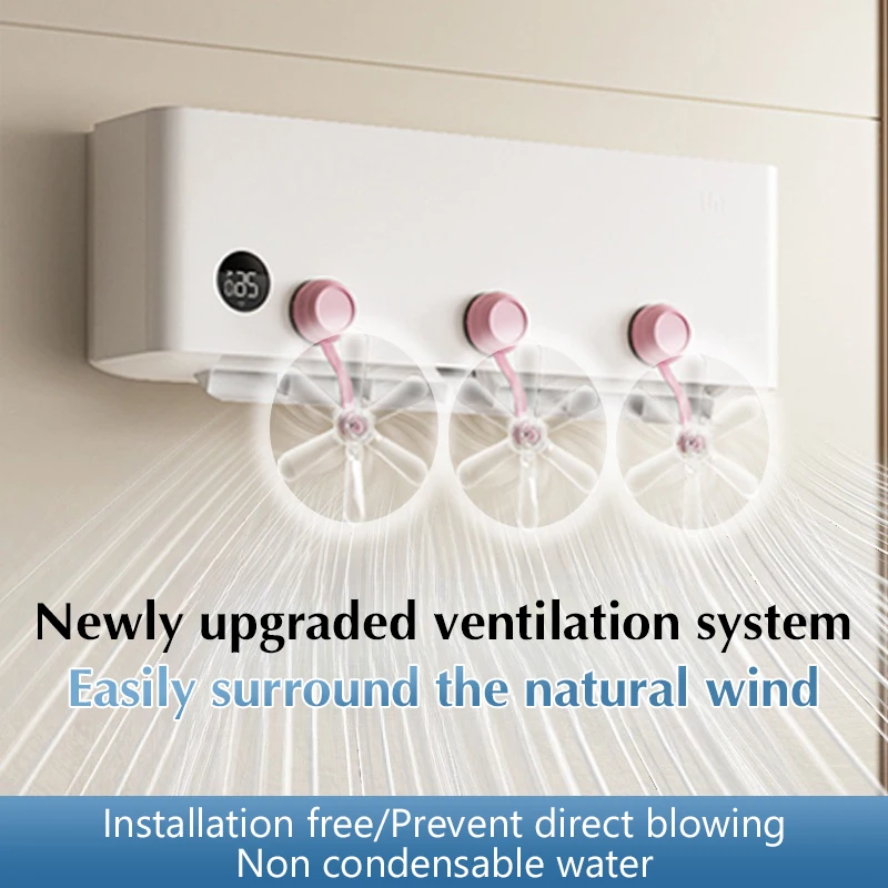 

2/3 Pcs Suction Cup Mounted Conditioning Guide Fan Adjustable Air Conditioner Windshield Anti Direct Blowing Windmill Shaped