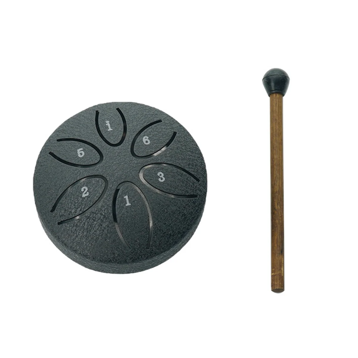 

Rain Drum for Outside, Steel Tongue Drum 6 Notes 3 Inches Chakra Tank Drum Steel Percussion Padded Mallets Black