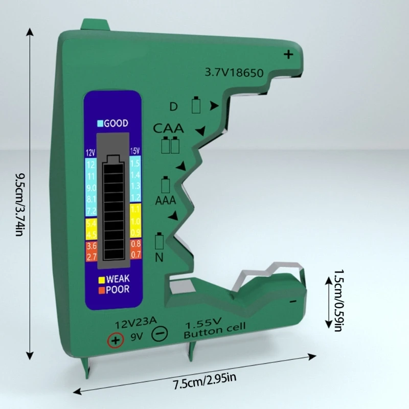 Button Cell Battery Checker Battery Tester Checker Small Volts Checker LCD Display Battery Tester for Various Batteries