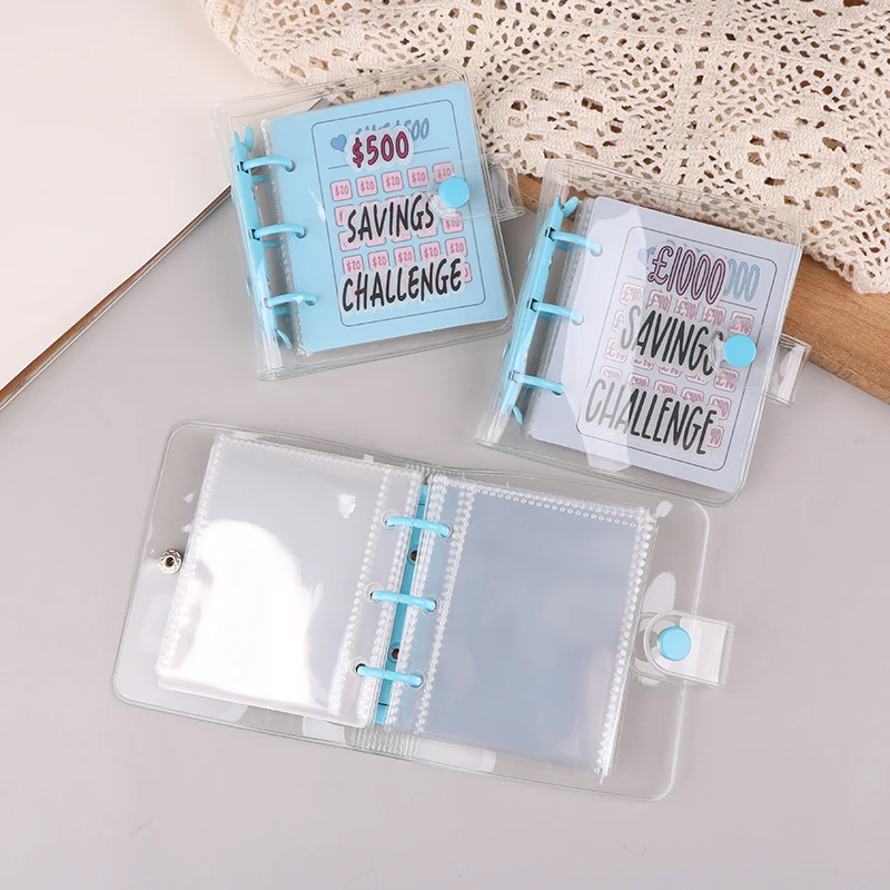 

Money Savings Challenge Binder Waterproof PVC Savings Challenges BookMini Budget Binder Notebook Cash Saving